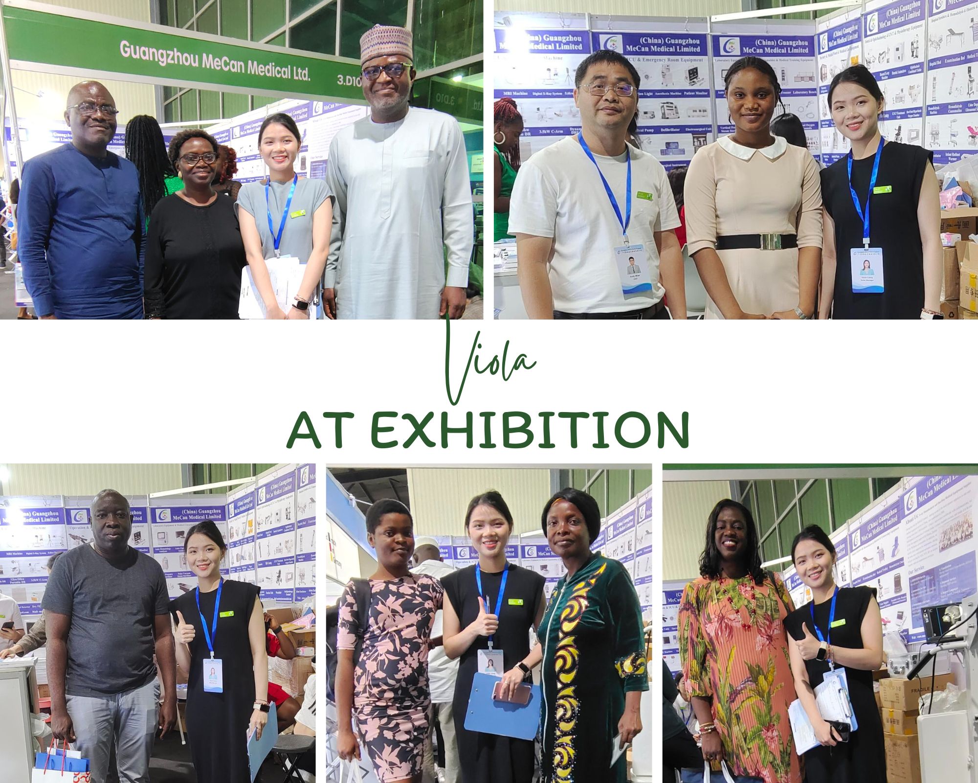 Viola with customers at MEDIC WEST AFRICA 45th