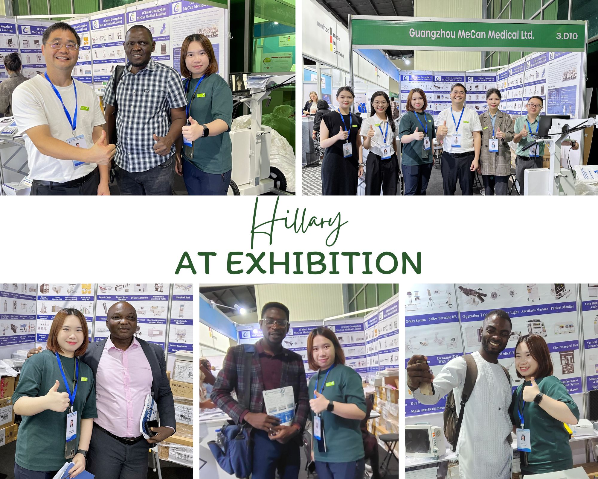 Hillary with customers at MEDIC WEST AFRICA 45th