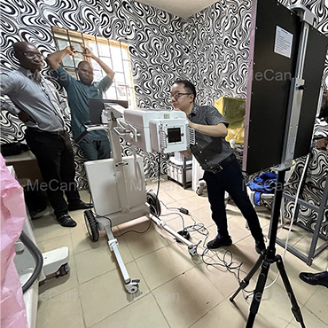 X-ray machine chest exposure test