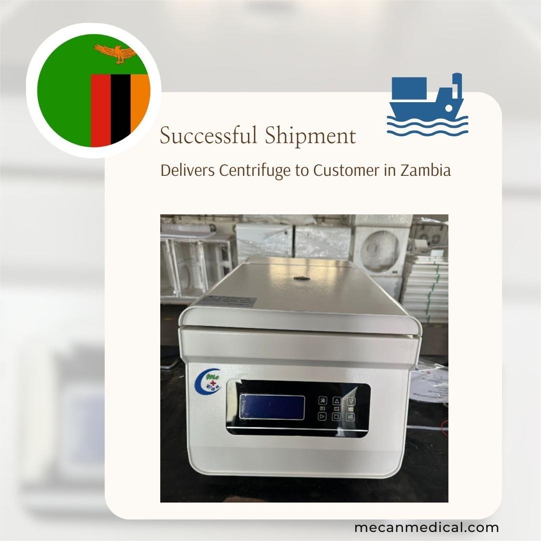 Успешна доставка: Доставя центрофуга до клиент в Замбия