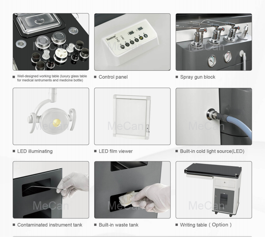 Features Of ENT Treatment Unit Option Writing Table