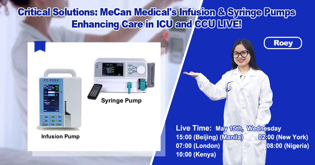 MeCan LiveStream: ICU மற்றும் CCU இல் உட்செலுத்துதல் சிரிஞ்ச் பம்புகள்