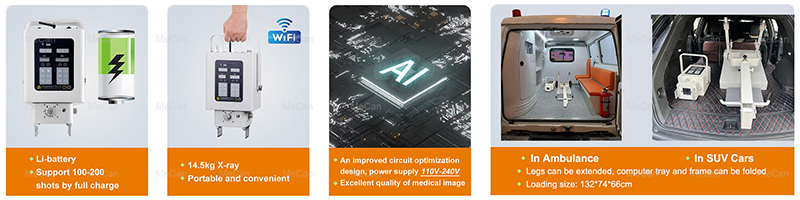 Features of DR portable Vet X Ray Machine with Li-battery