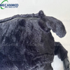  Black furry training accessory, possibly a breathing bag or part of a medical model setup for animal CPR exercises.
