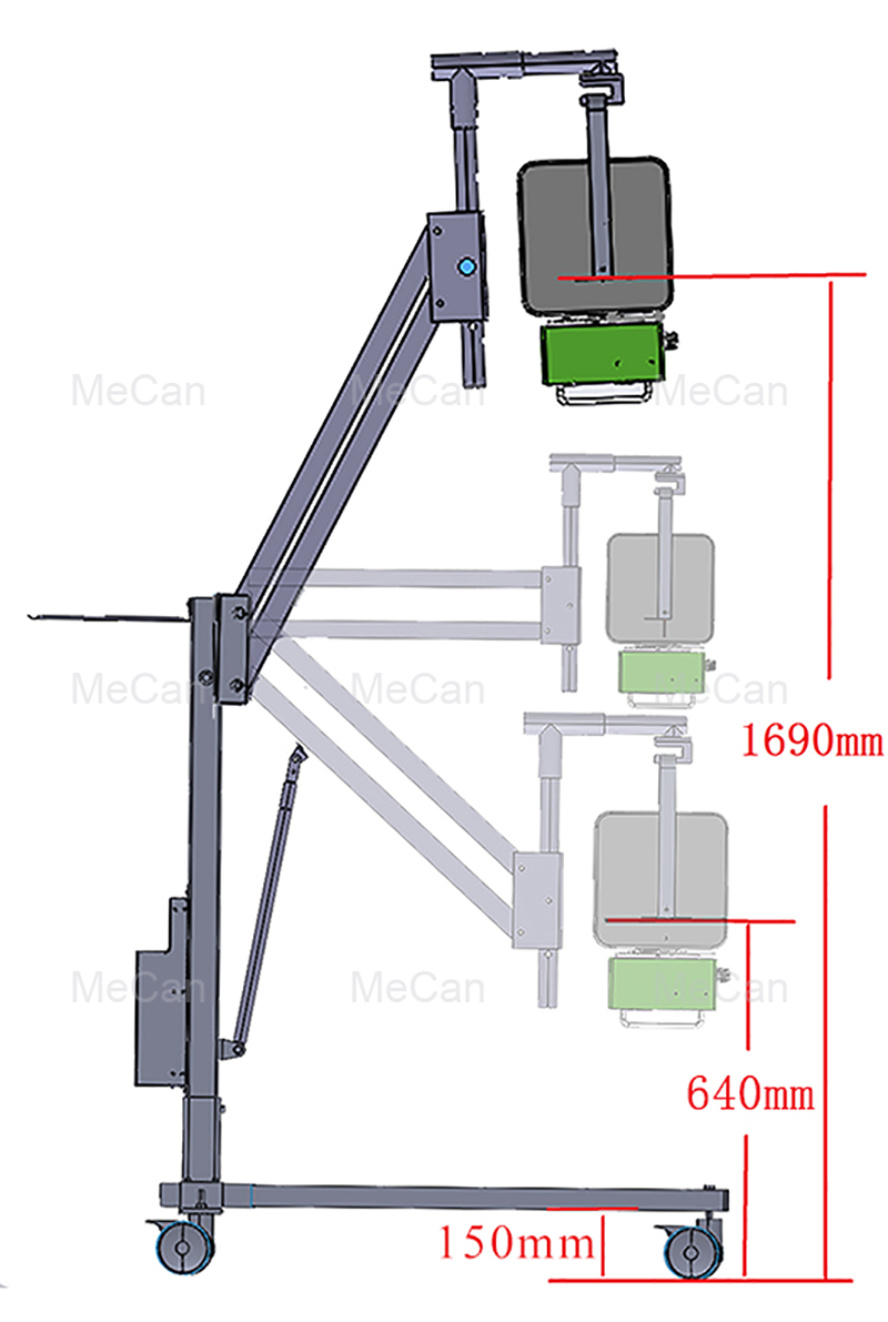 Size of Mobile x ray stand MX-MS2 MX-MS1