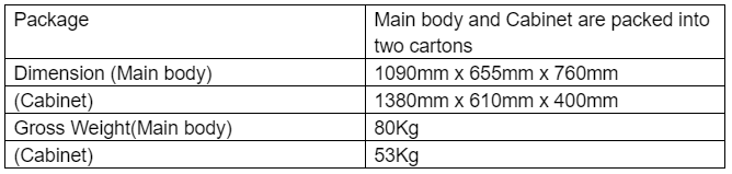 Packaging of transport incubator Packaging of transport incubator