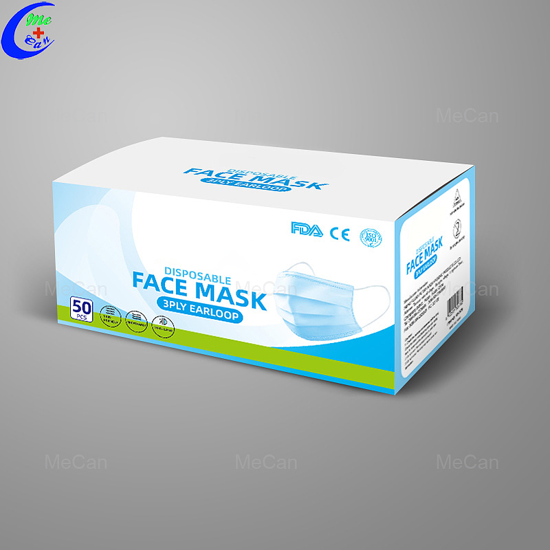 Yüksək keyfiyyətli mülki birdəfəlik 3 qat üz maskası topdan satışı - Guangzhou MeCan Medical Limited