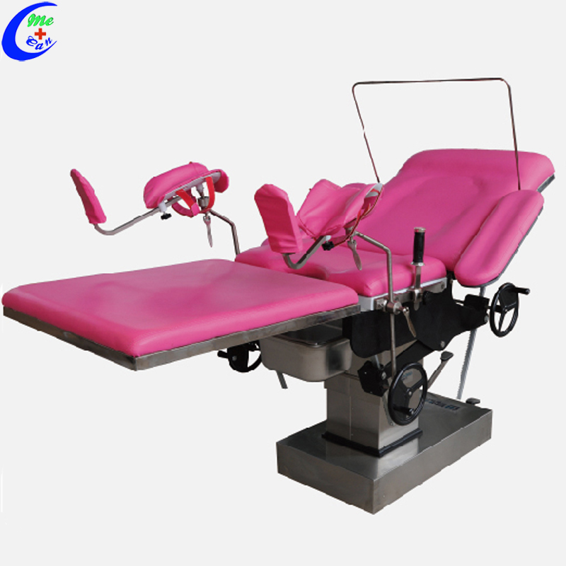 China Stainless Steel Manual Hydraulic Gynecology Chair Manual Delivery Bed manufacturers - MeCan Medical