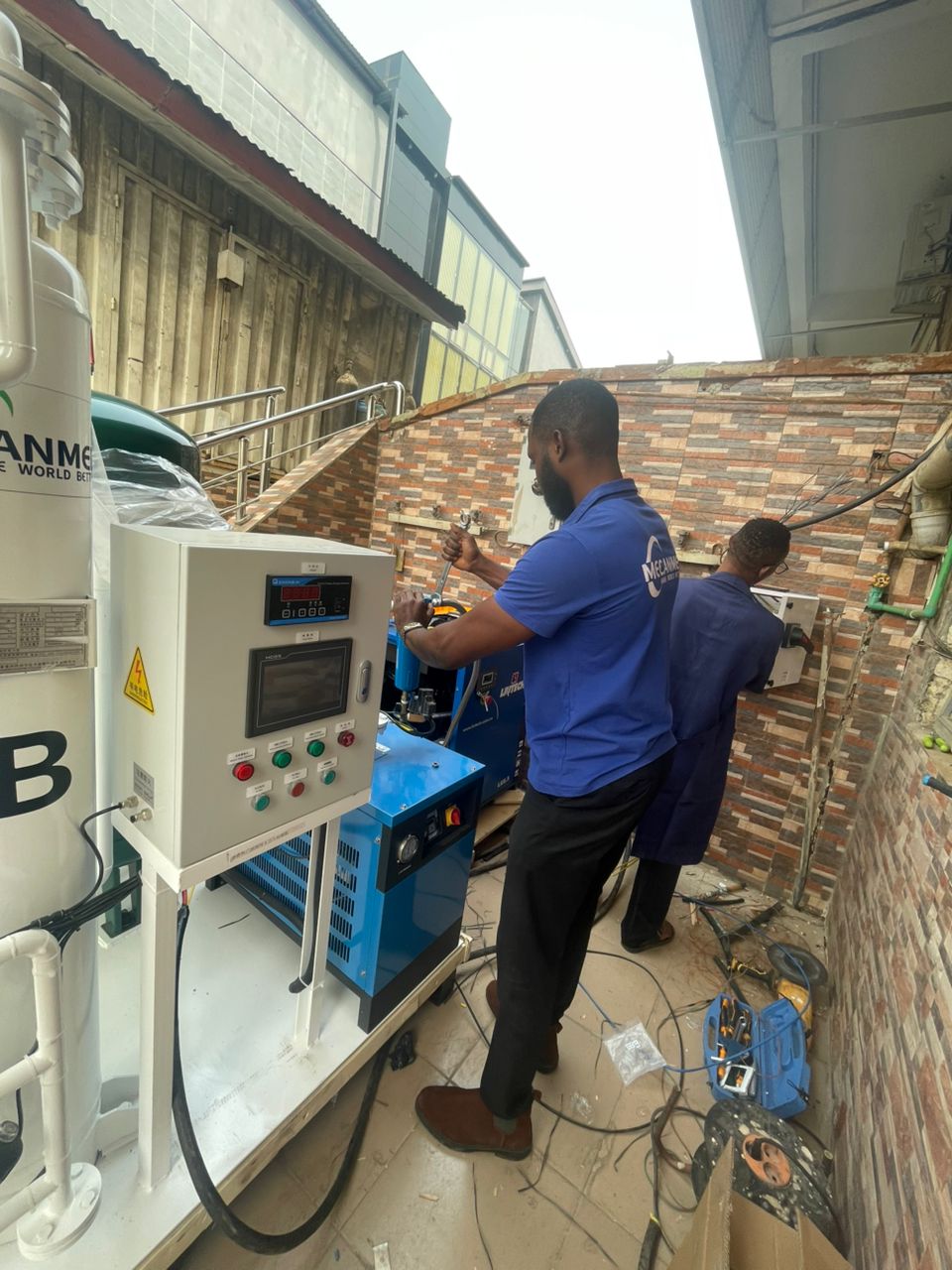 Professional engineers performed connection and testing