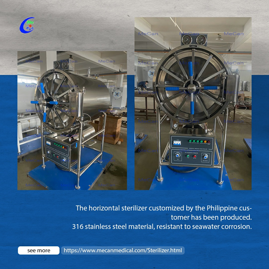 Sterilizer horisontal sing disesuaikan dening pelanggan Filipina wis diprodhuksi | Mecan Medical