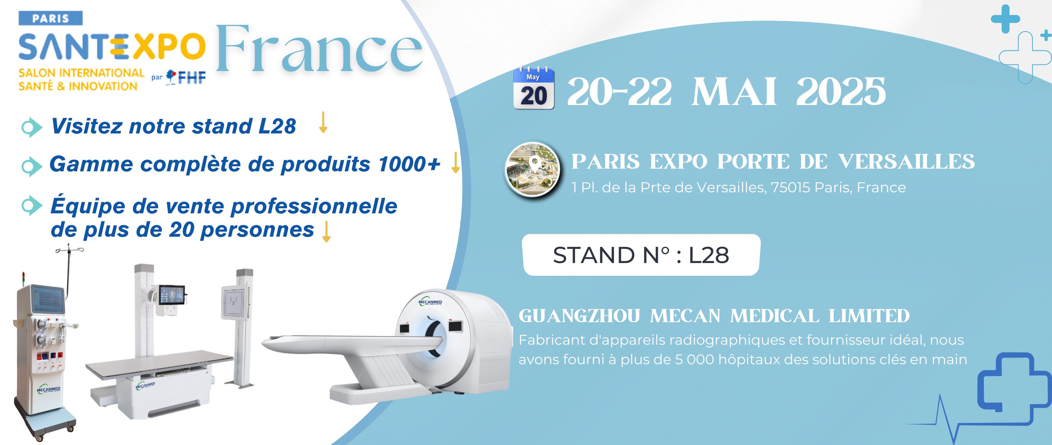 Rencontrez MECANMED &agrave; Paris SantExpo 2025