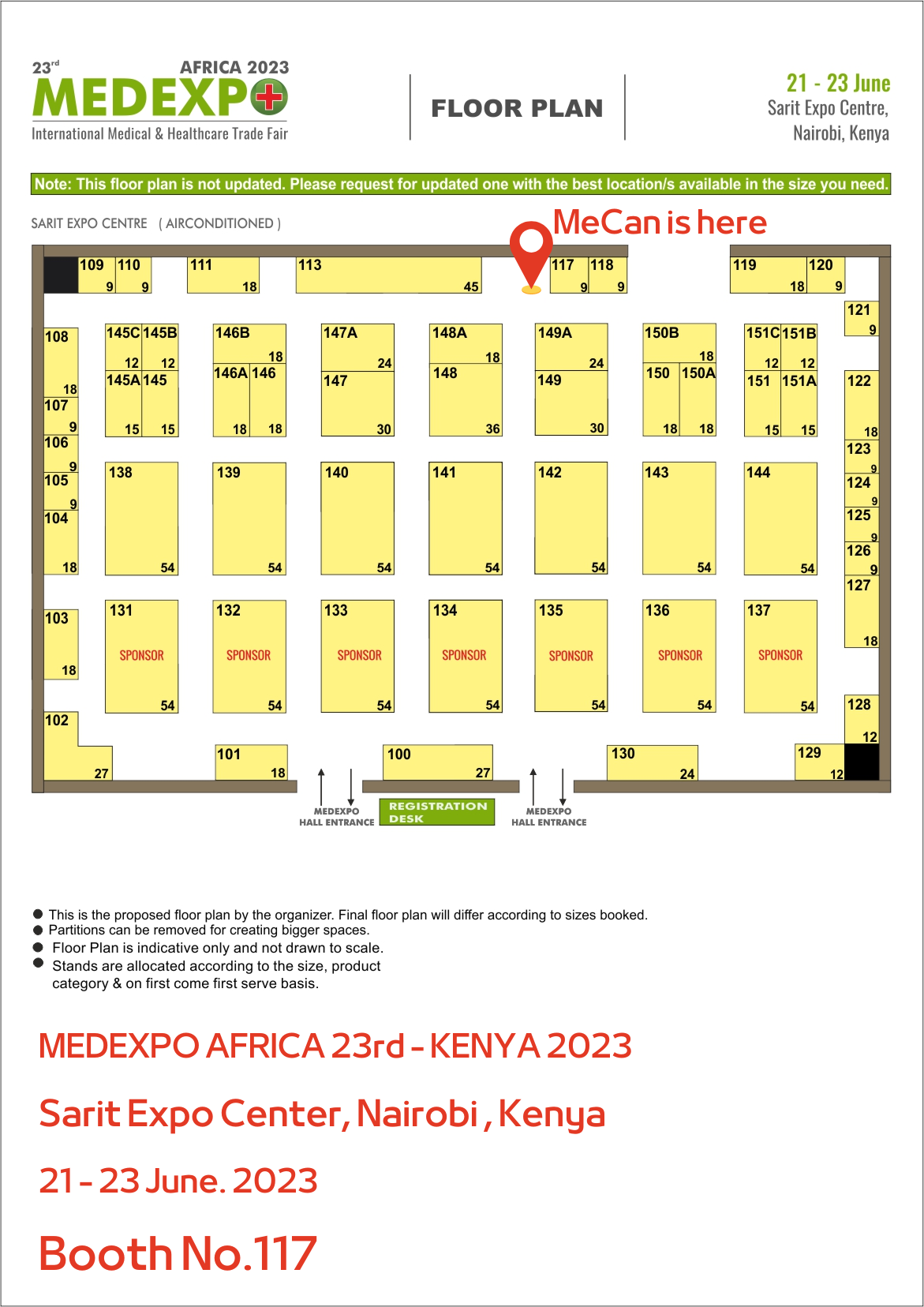 MEDEXPO AFRICA 23rd Floorplan