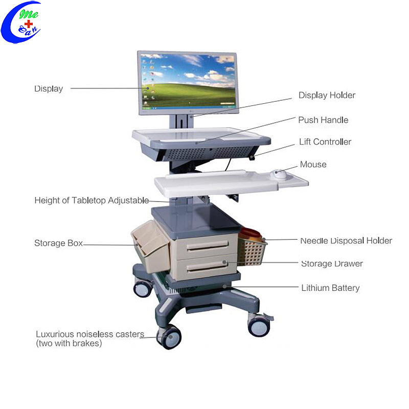 Best Hospital Emergency Trolley Equipment Medical Workstaton Trolley Supplier