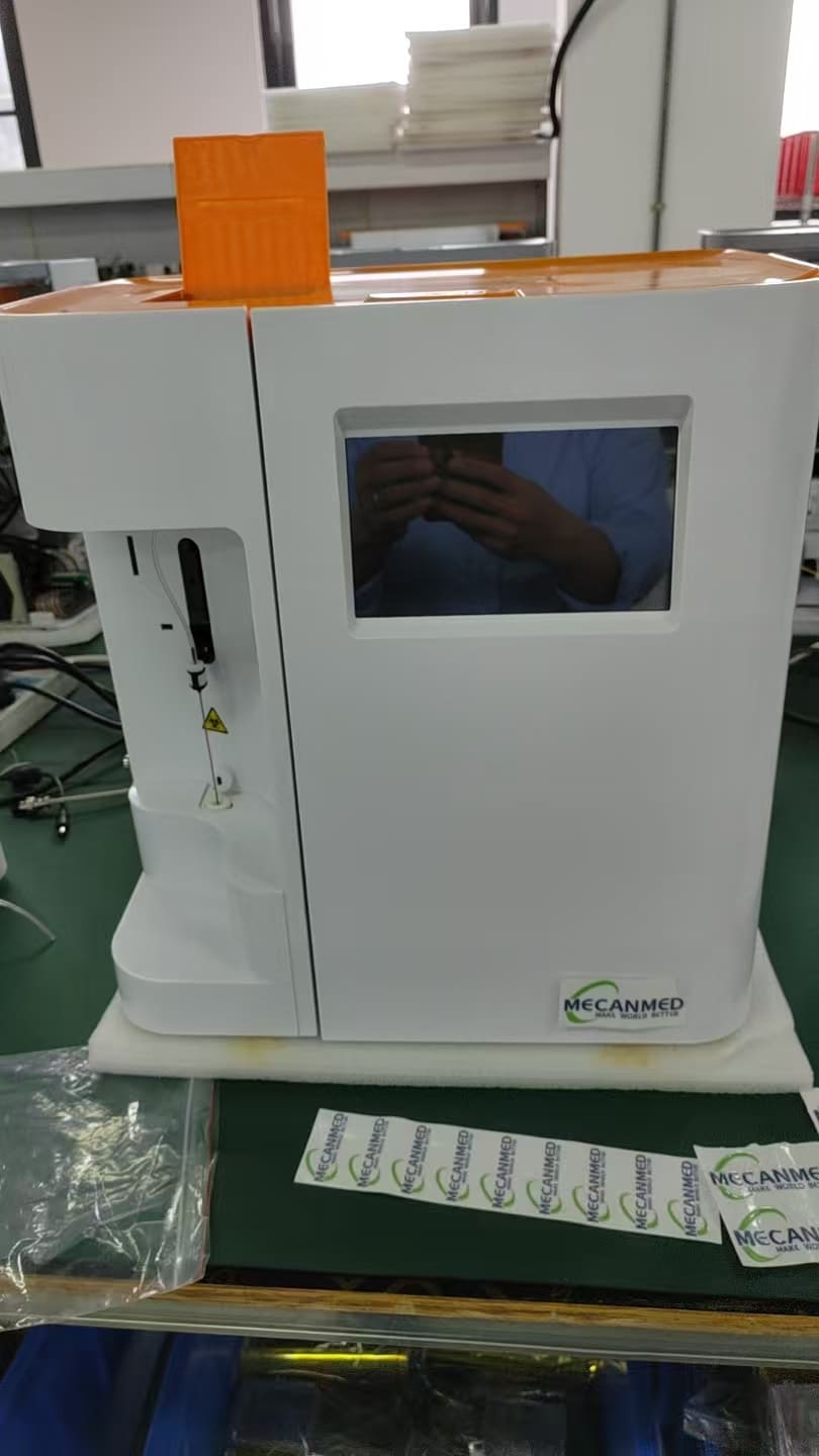 MECANMED benchtop ISE electrolyte analyzer with touchscreen ready for shipping to Davao clinic.